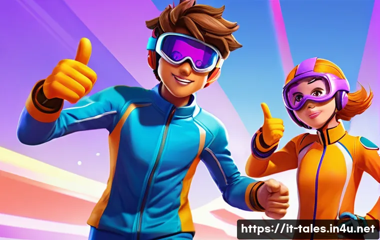 테일즈런너 랭킹전 팀플레이 요령 - **Prompt 1: "Synergy on the Track"** A vibrant, high-energy illustration of a diverse team of yo...