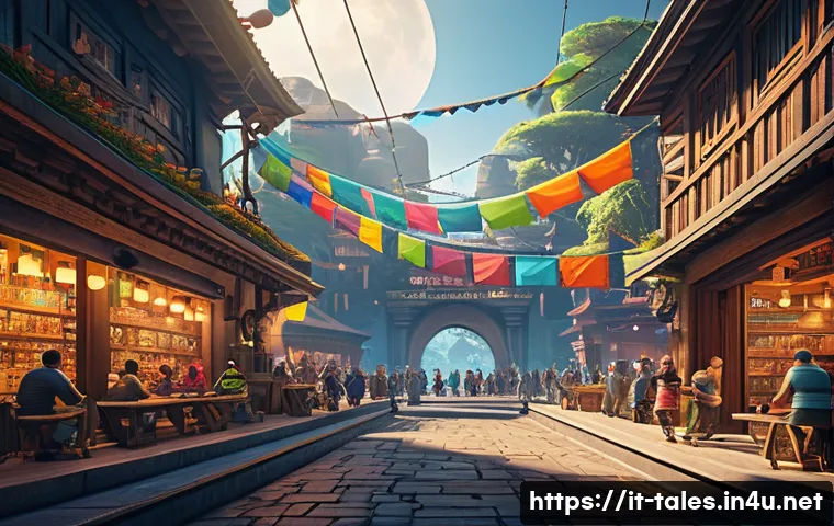 테일즈런너 공략 커뮤니티 추천 - A lively and colorful online gaming community forum scene focused on TalesRunner players, showing di...