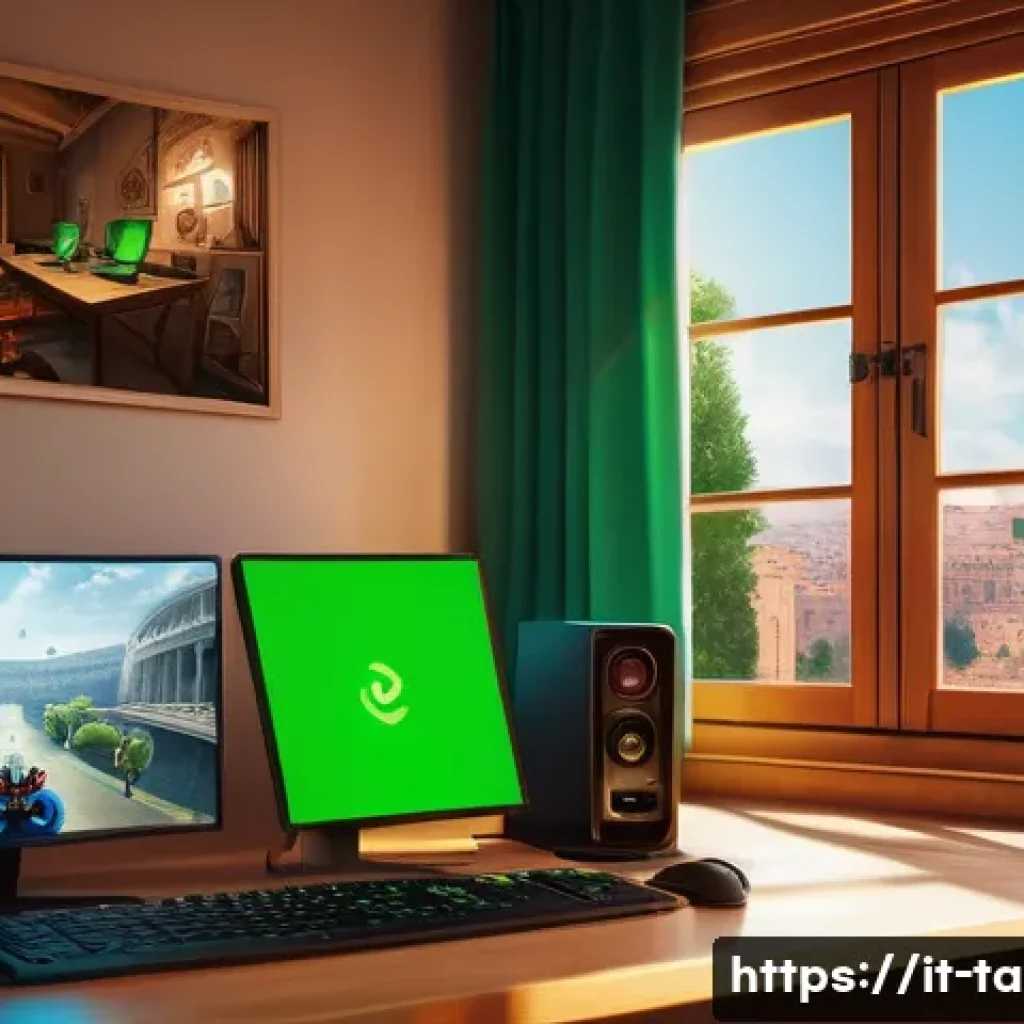 테일즈런너 등급 관련 오류 해결 - A detailed, vibrant digital illustration of a young adult gamer sitting at a modern gaming setup in ...