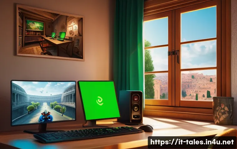 테일즈런너 등급 관련 오류 해결 - A detailed, vibrant digital illustration of a young adult gamer sitting at a modern gaming setup in ...