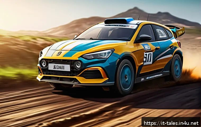 테일즈런너 커뮤니티 정보 - A dynamic racing scene in TalesRunner featuring a diverse terrain map with sandy and muddy patches a...